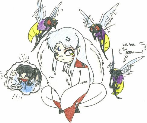 Silly Sesshomaru, Bees are for Naraku by narakus_demon