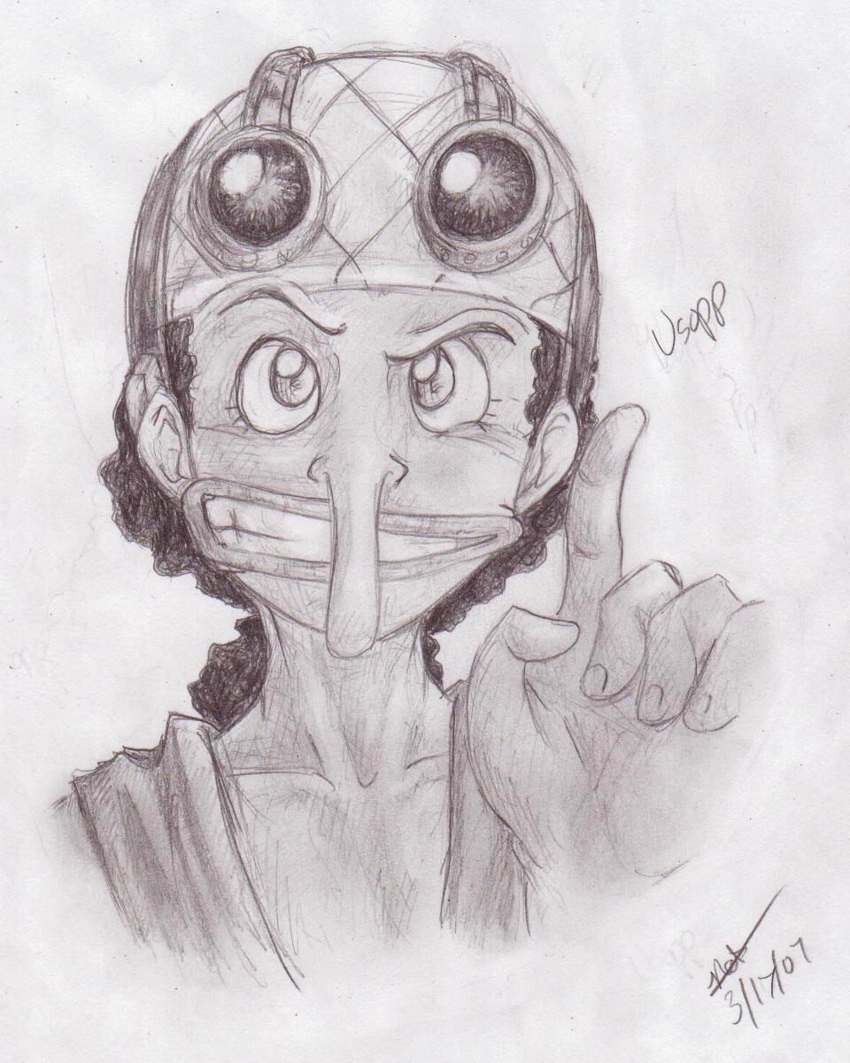 usopp! in pencils... by nat