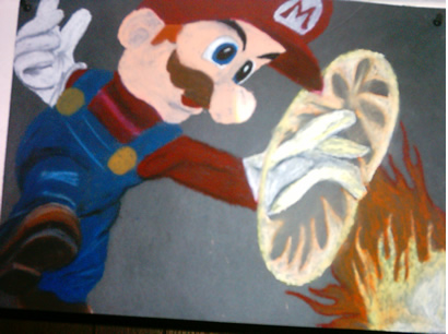 Mario is on fire by naughtykity21