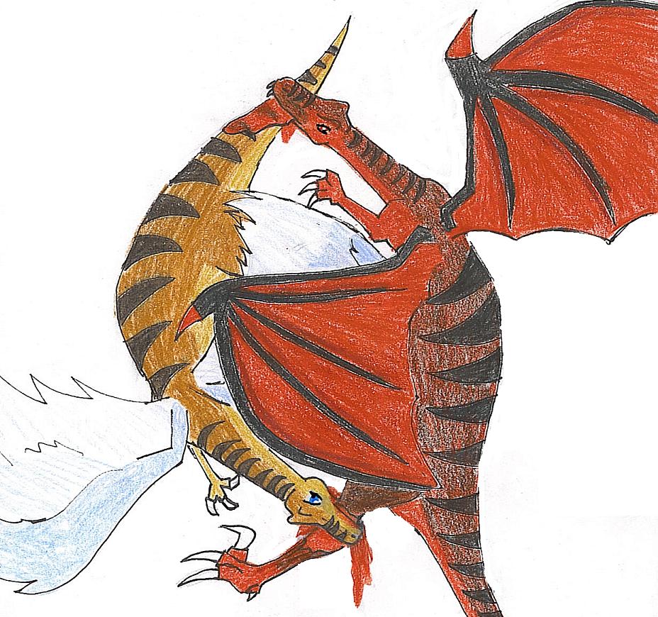 Dragon Fight by neko-the-cat
