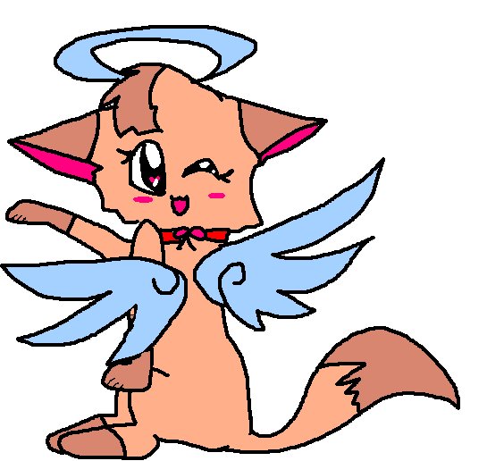 cute angel fox*looking back* by nekocat