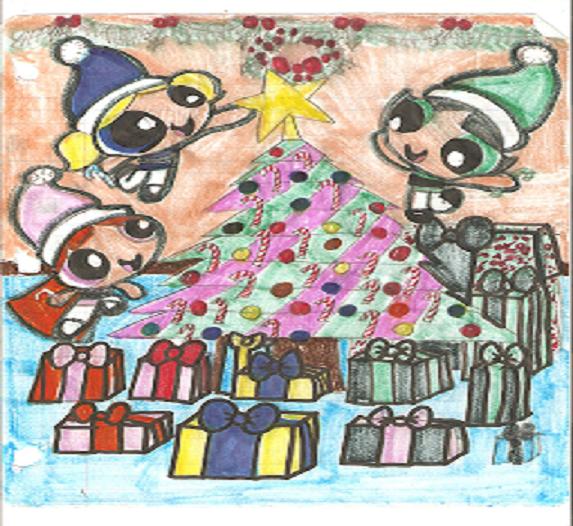 Powerpuff Christmas by nekohanyoumiko