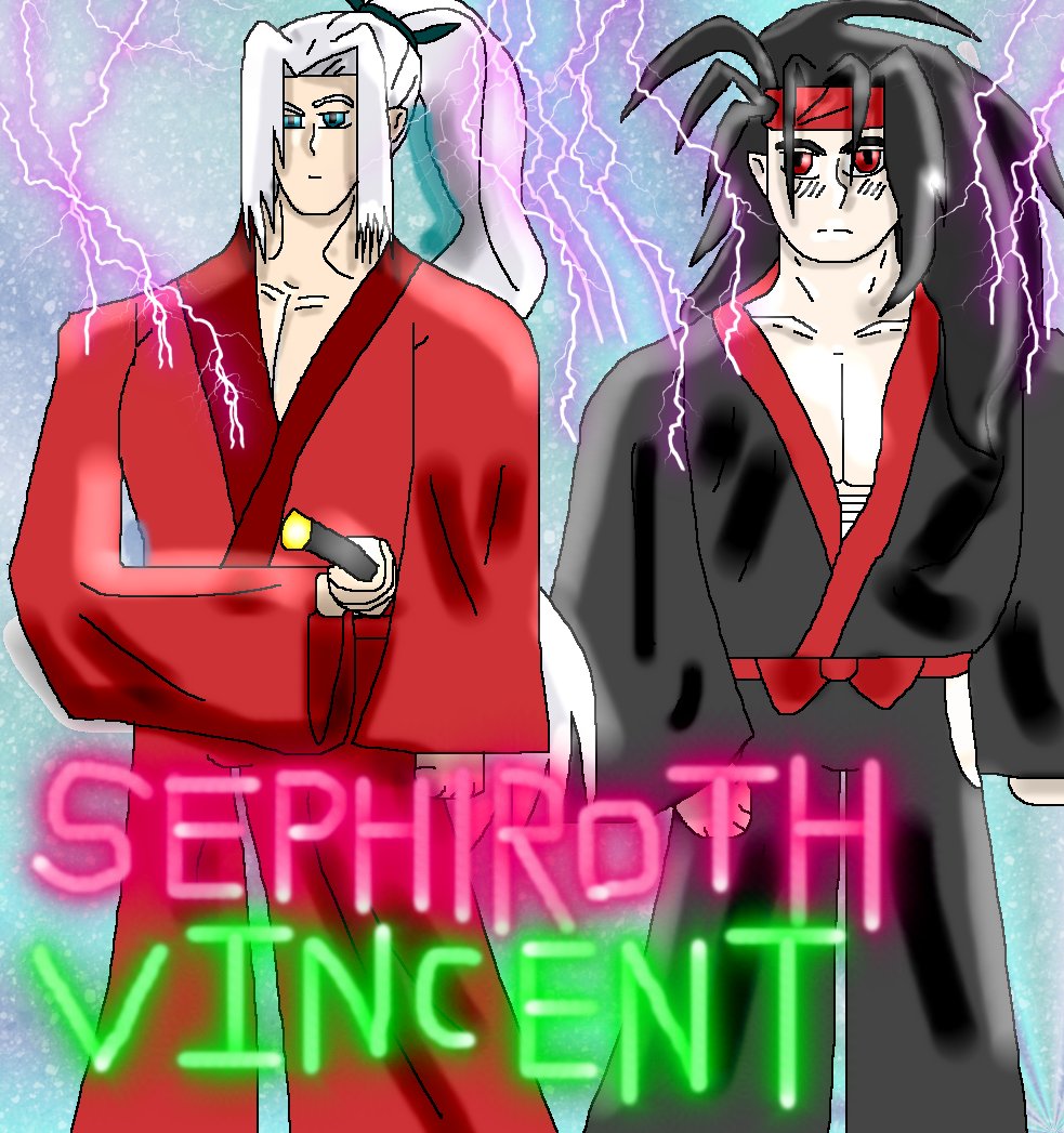 Sephiroth & Vincent by nellmccror