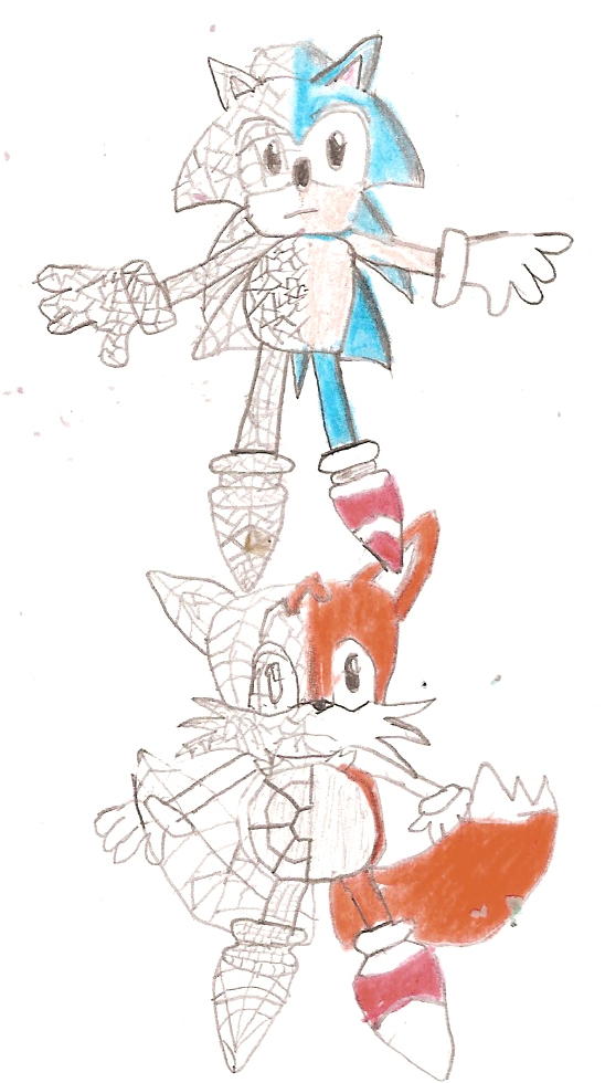 Cyber Sonic and Tails prototype by nextguardian