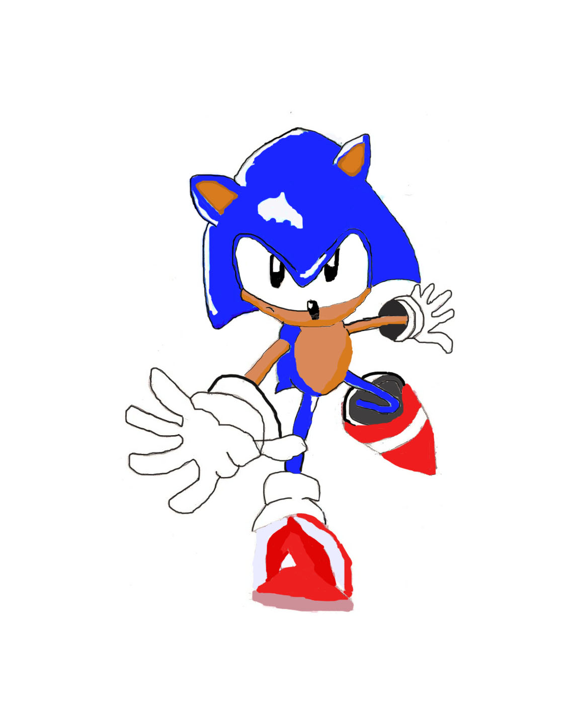Sonic 3D redone on Photoshop by nextguardian
