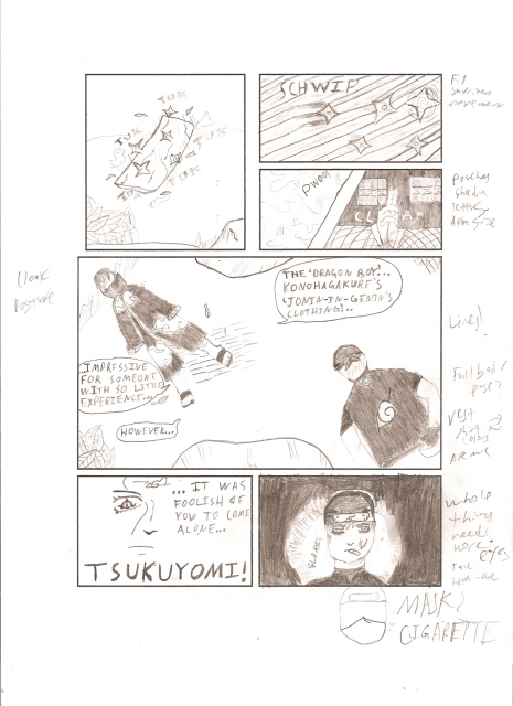 Naruto- Rough Manga, Draft 2, Page 1 by nextguardian