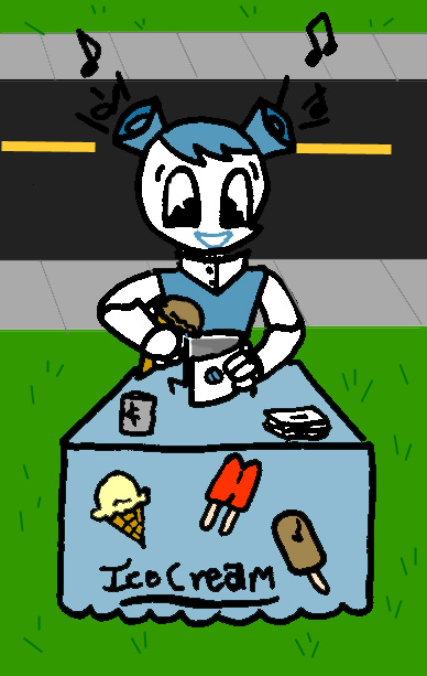 Jenny as an Ice Cream Stand by nezcabob