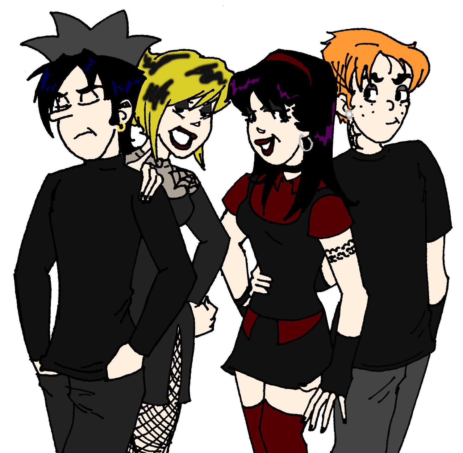 Goth Archie and gang by nezcabob