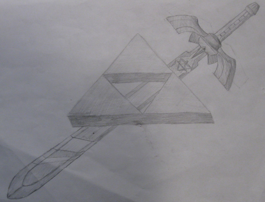 Master Sword + Triforce by nicktheslayer