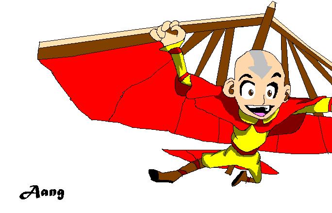 Aang Flying by nicktoonhero