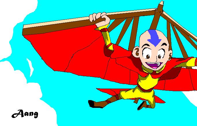 Aang Flying (Finished) by nicktoonhero