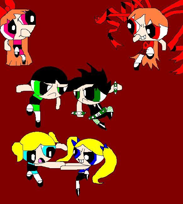 The Powerpuff Girls and The Powerpunk Girls by nicktoonhero