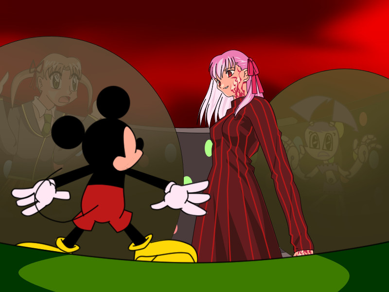 Mickey v.s. Dark Sakura by nicktoonhero