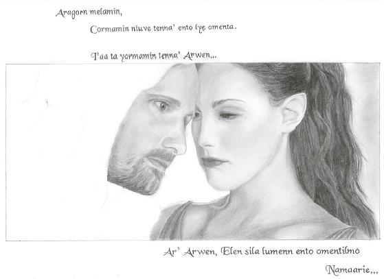 !! Arwen & Aragorn (stil not finished) by nienke