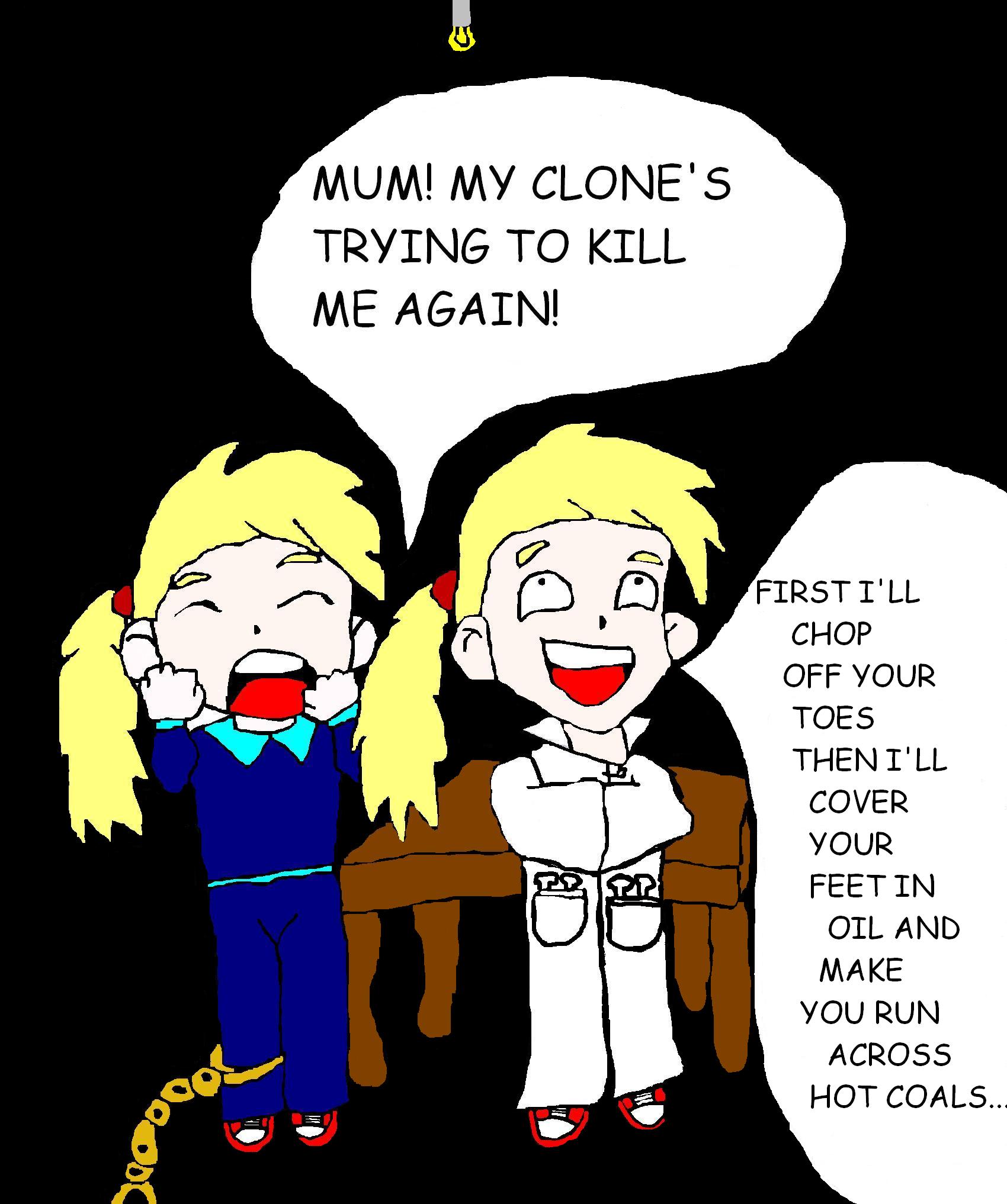 the evil clone (me) by night_elf_girl