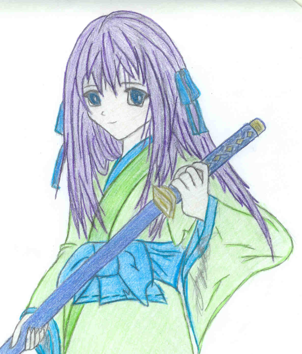 Ninja girl colored by nija_ducky