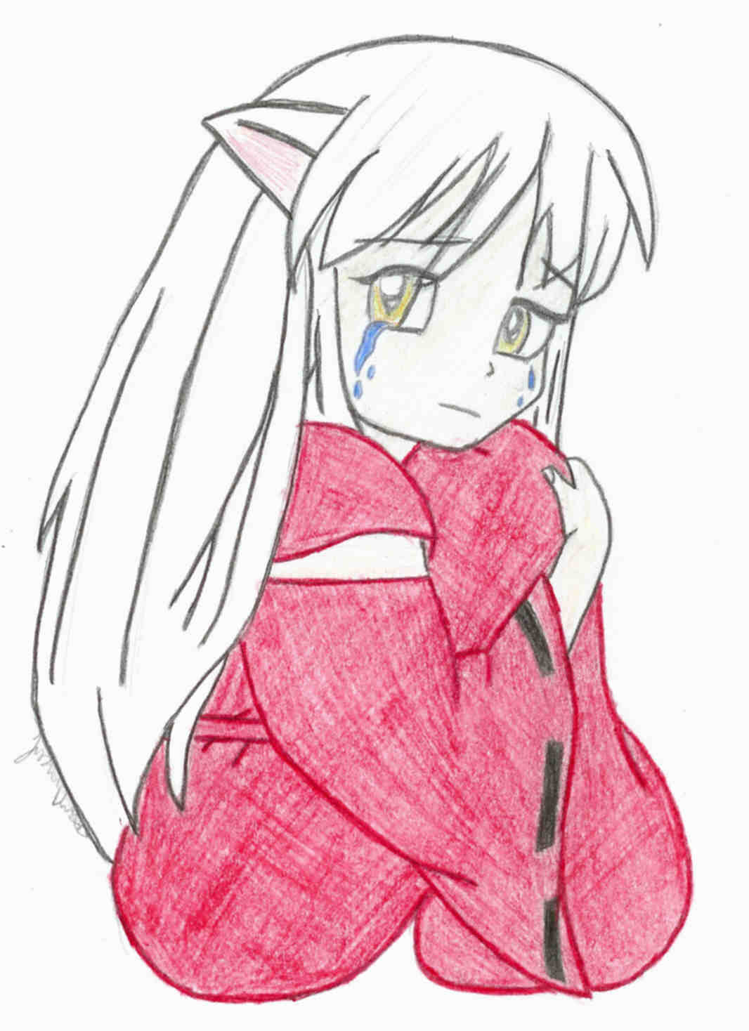 little inu crying colored by nija_ducky