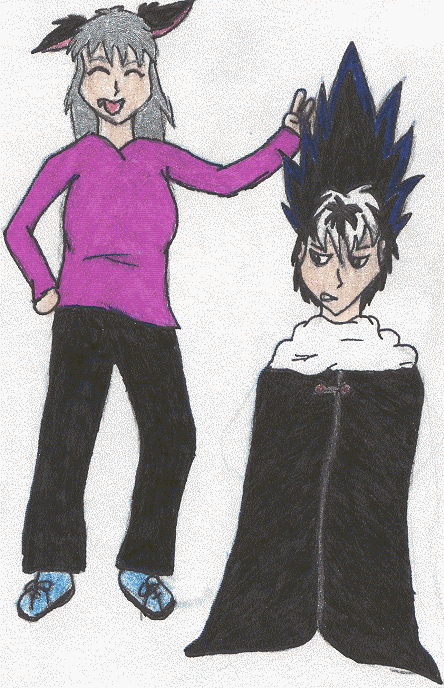 Silver and Hiei ~for Silver-chan~ by ninetails390