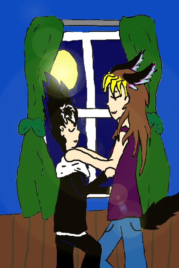 Silver and Hiei (in a romantic situation) ~for Sil by ninetails390