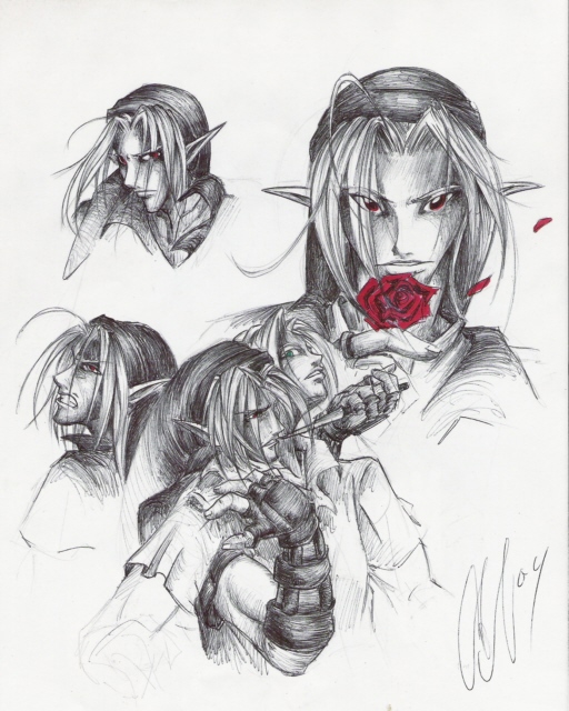 Dark Link sketches by ninkira