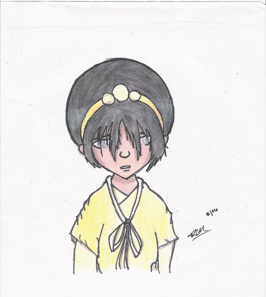 Toph (Finally Colored!) by niobe