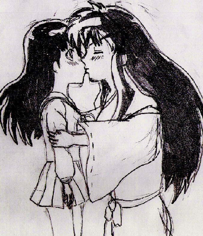 Inu+ Kagome kiss by nmsp88