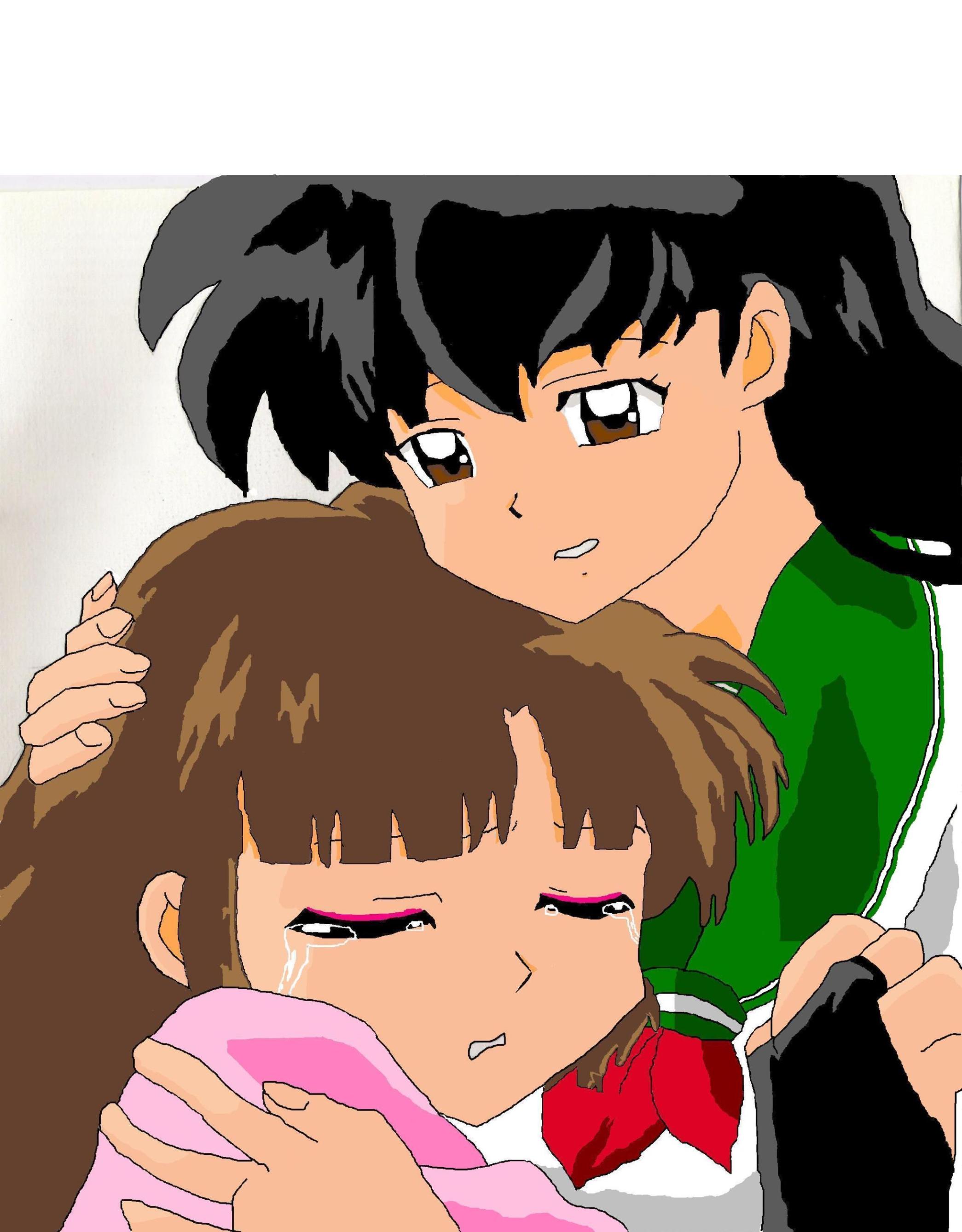 Kagome and sango w/colours by nmsp88
