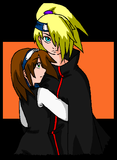For Haunted Flower, Deidara and OC by nocturne_dune