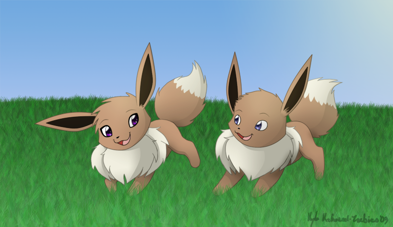 Taylin and Marcus' Eevees by northstar2x