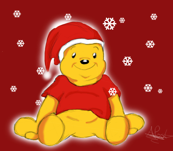 Xmas Pooh by numbuh-186