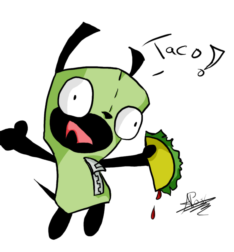 Gir with taco by numbuh-186