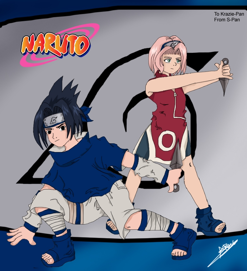Sakura and Sasuke by numbuh-186