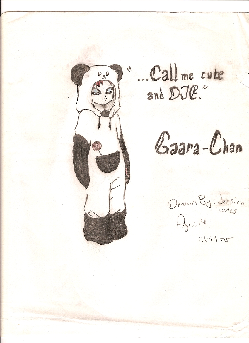 gaara in a panda suit by O_osamarao_O