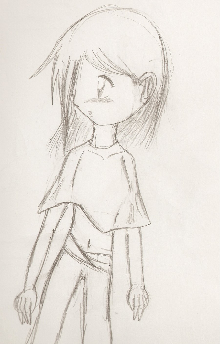 unnamed poncho OC -first sketch- by Oakstar123