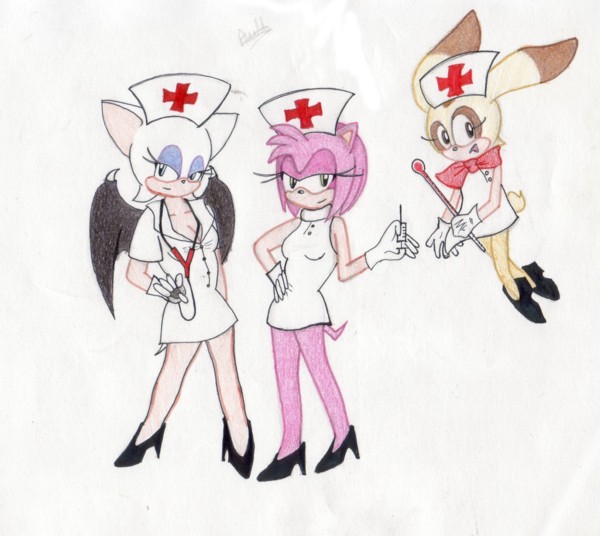 Hellooo Nurse! (Rouge, Amy and Cream) by Obsidian_spirit