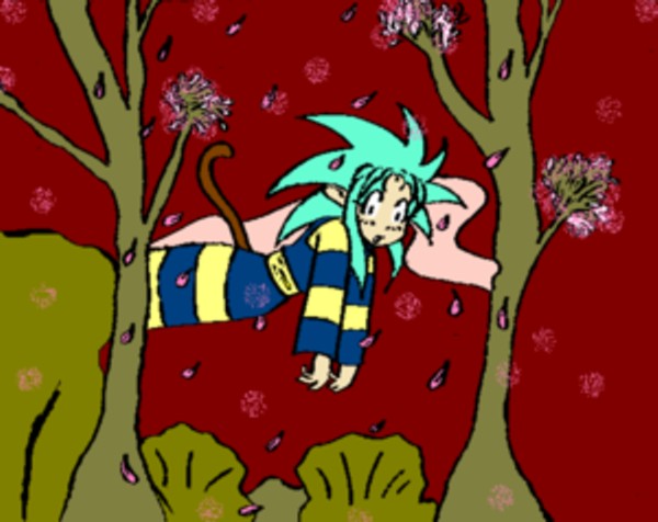 Ryoko in the Woods(MS paint) by Obsidian_spirit