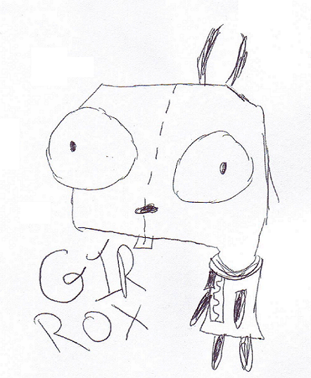 I drew Gir because... by Ollie_is_da_bomb