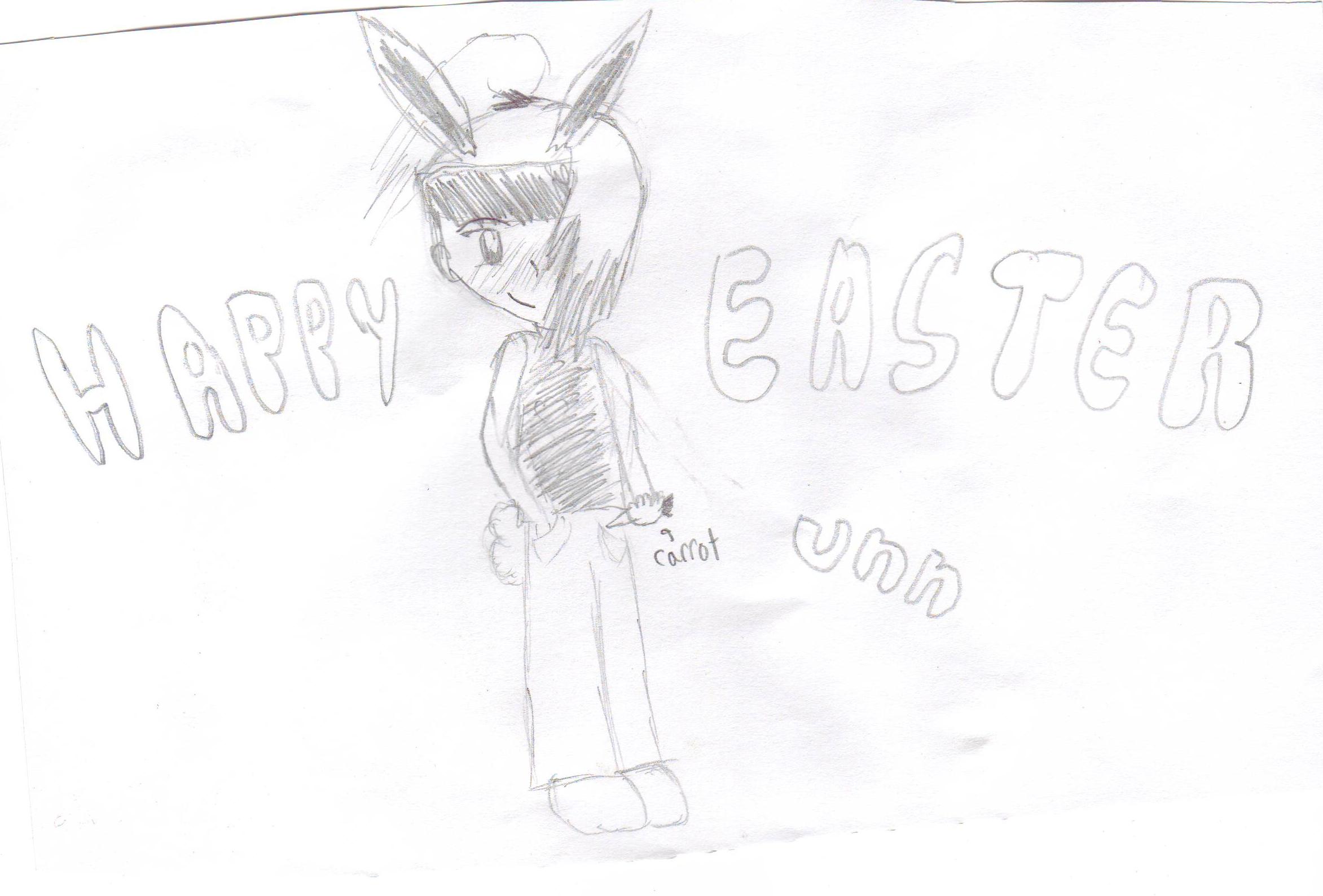 Happy Easter!! [uncolored] by Ollie_is_da_bomb
