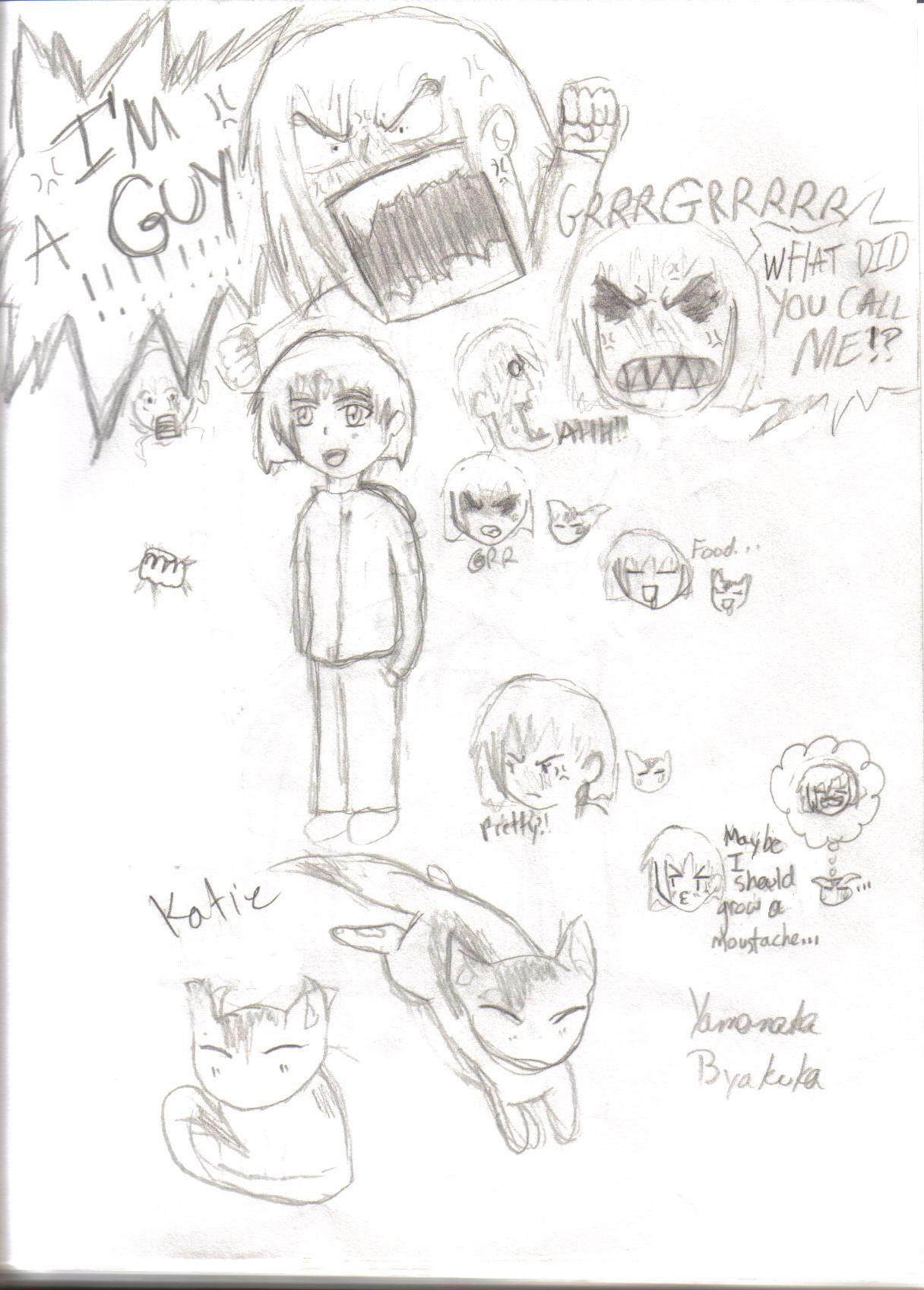 Byakuya sketches (My OC) by Ollie_is_da_bomb