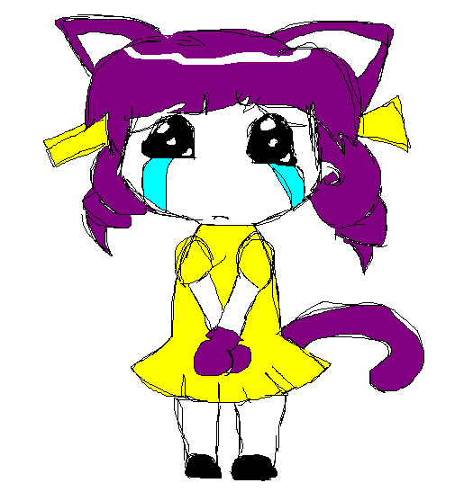Sad Chibi Cat Girl by Onaku