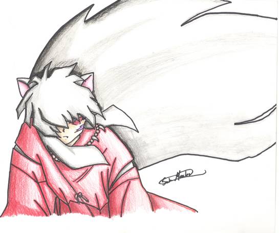 Demon Inuyasha's Glare Of Death by OneWingedDemon-WH_KaiRay