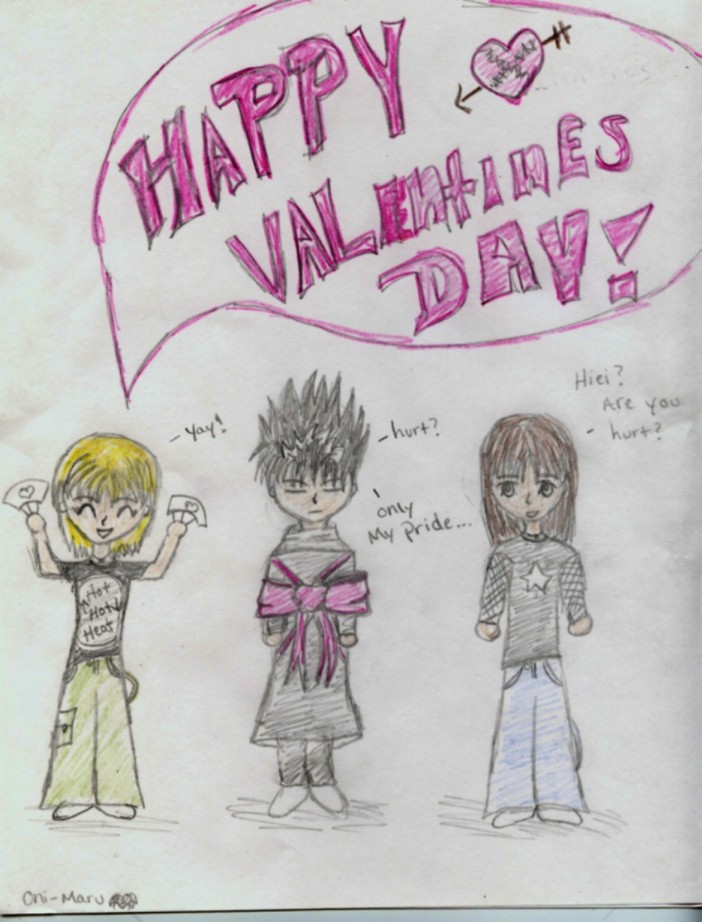Happy Valentines from Hiei...kinda by Oni-Maru