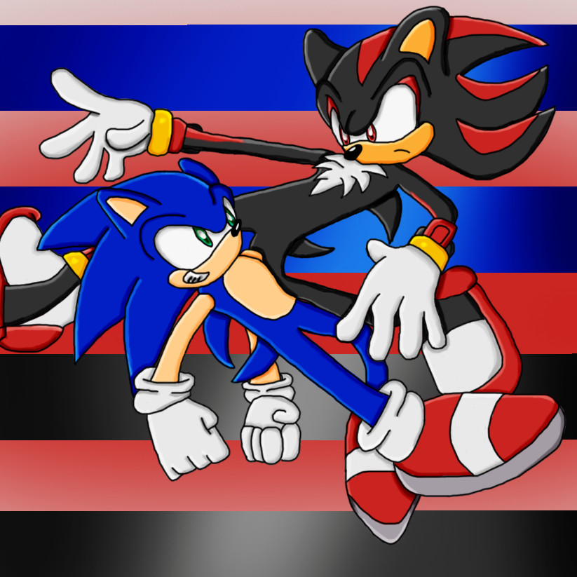 Sonic Vs Shadow by Only_One