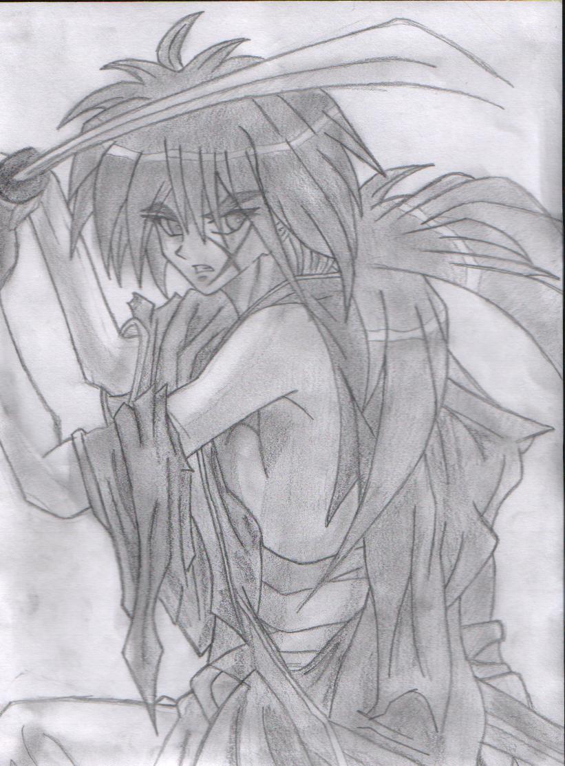 Kenshin (looking kinda scared XD) by OokamiWolf
