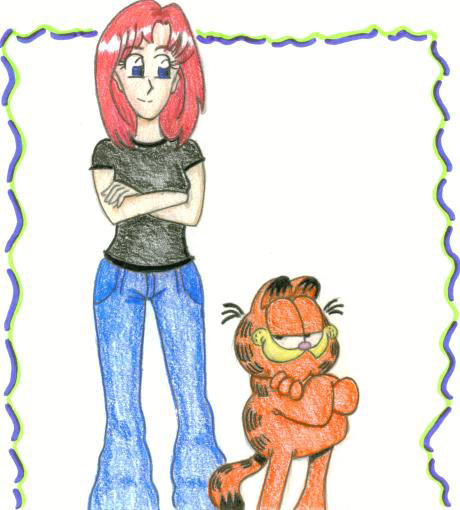 Death-Sketcher and Garfield *request* by OrangeArt