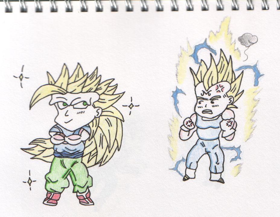 Goku and Vegeta by OrangeVegetio