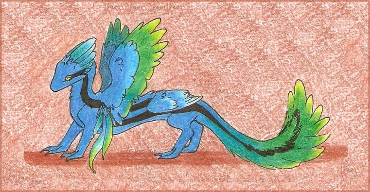 Quetzalmoto dragon by Ouari