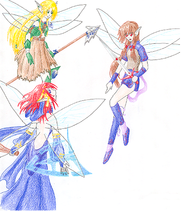Faerie Squadron (for inugirl1000's contest) by obsidian_sorceress