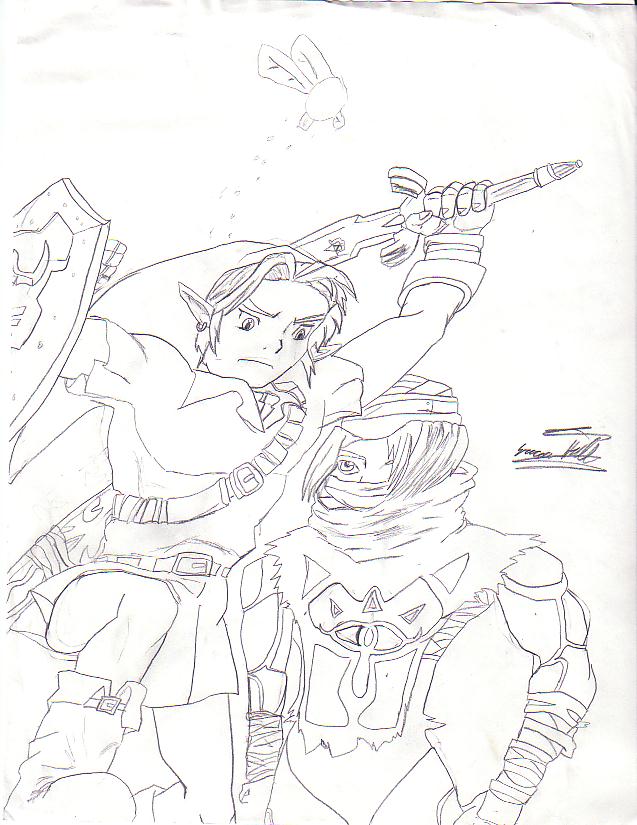 Link and Sheik by odd