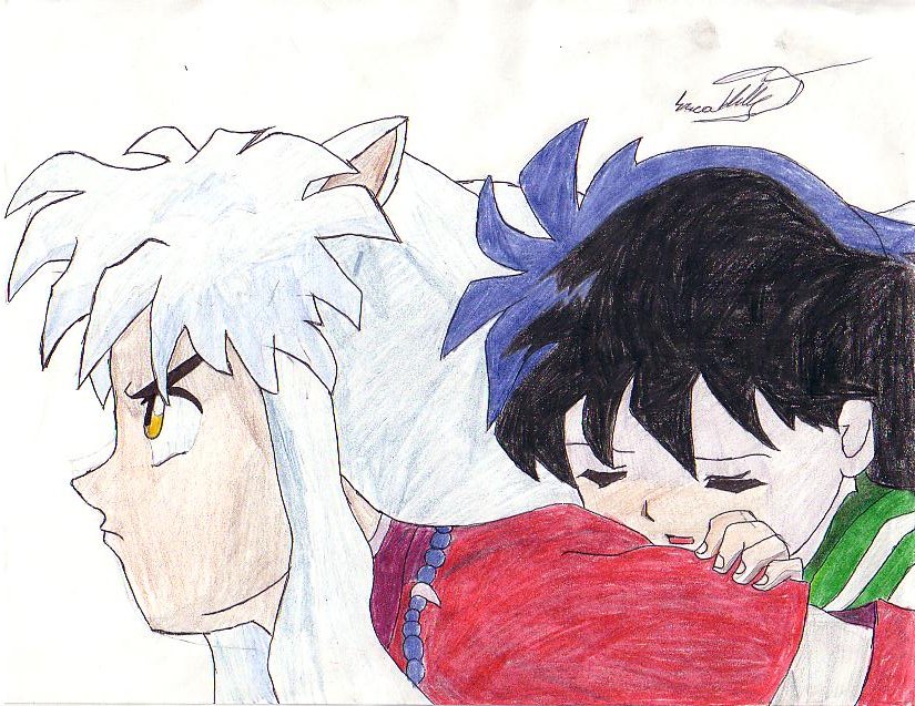 *colored* Inuyasha and Kagome by odd